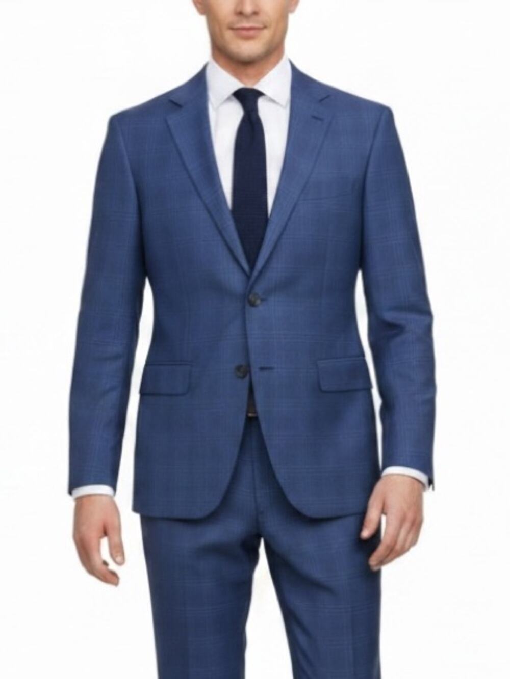 DKNY Sz 38S Suit Separates Royal Blue Plaid Jacket Matching Pants Available |NWT